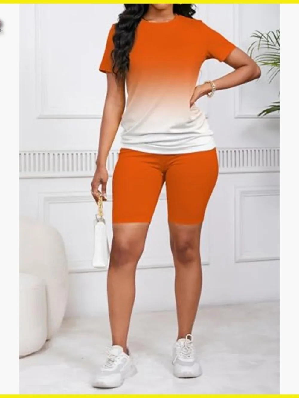 Two Piece Active Set Bodycon Shorts Workout Tracksuit Summer Casual